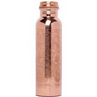Just Copper Mirror Finish Embossed Copper Bottle 